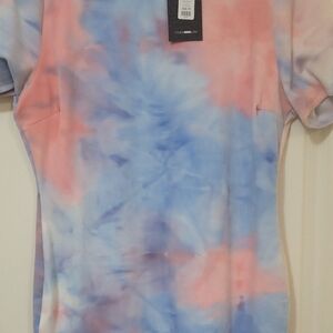 Fashion Nova Pink Fitted Short Sleeve Dress